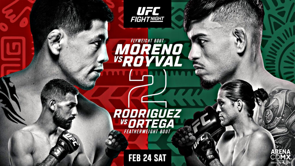 Ver UFC Fight Night Moreno vs. Royval 2 Cartelera y Horarios En vivo