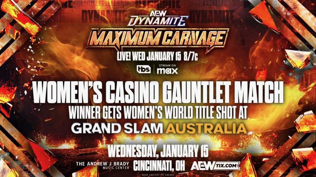 Cartelera AEW Dynamite: Maximum Carnage 15 de enero 2025 En Vivo