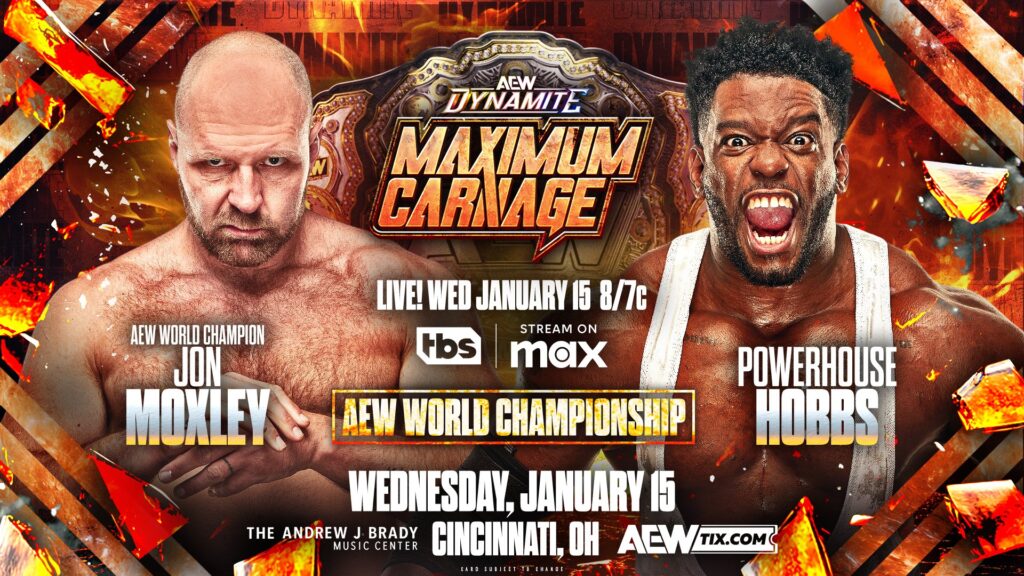 Cartelera AEW Dynamite: Maximum Carnage 15 de enero 2025 En Vivo