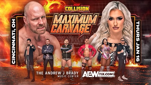 Cartelera AEW Collision Maximum Carnage 18 de enero 2025 En Vivo