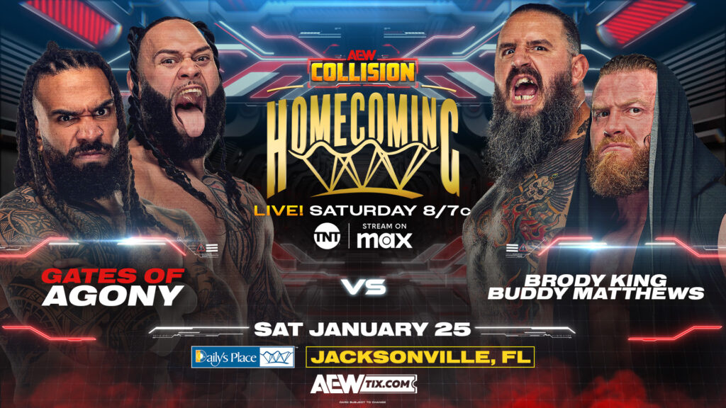 Cartelera AEW Collision Homecoming 25 de enero 2025 En Vivo