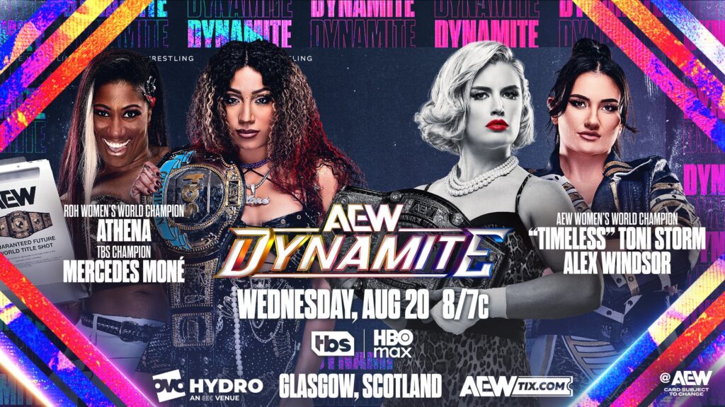 Cartelera AEW Dynamite 20 de agosto 2025 En Vivo