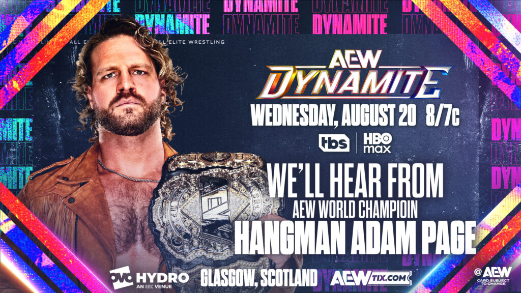 Cartelera AEW Dynamite 20 de agosto 2025 En Vivo