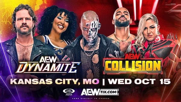 Cartelera AEW Dynamite y Collision 15 de octubre 2025 En Vivo