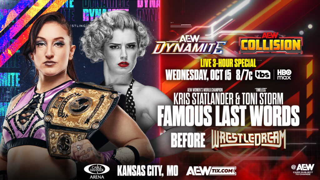 Cartelera AEW Dynamite y Collision 15 de octubre 2025 En Vivo