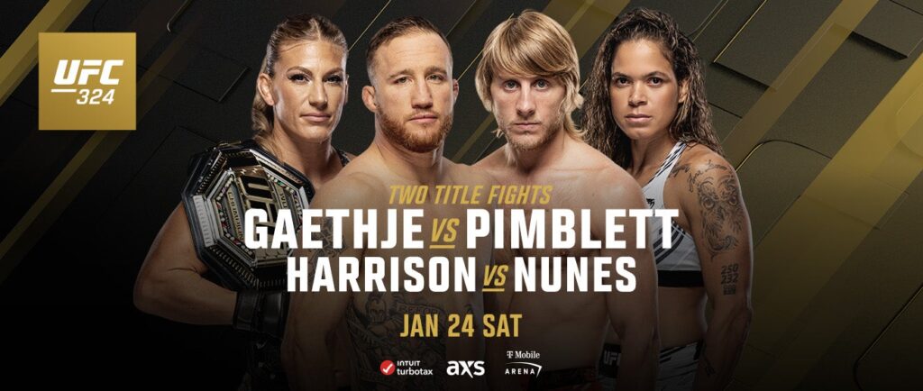 UFC 324 Gaethje vs Pimblett cartelera y horarios