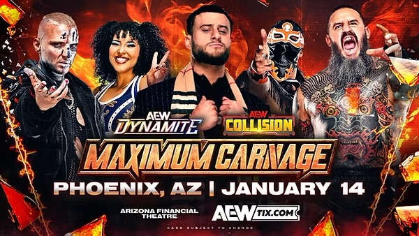 Cartelera AEW Dynamite 14 de enero 2026 En Vivo